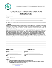 McNeely / Taillon Achievement Award Nomination Form